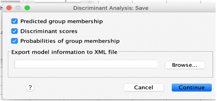 Discriminate Analysis Save